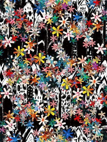 花卉印花华亿平台图片