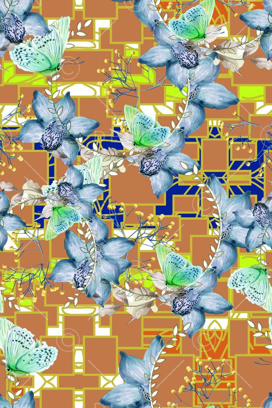 几何印花华亿平台图片