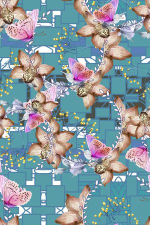 几何印花华亿平台图片