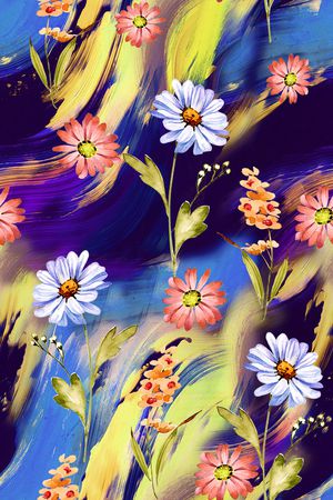 花卉印花华亿平台图片