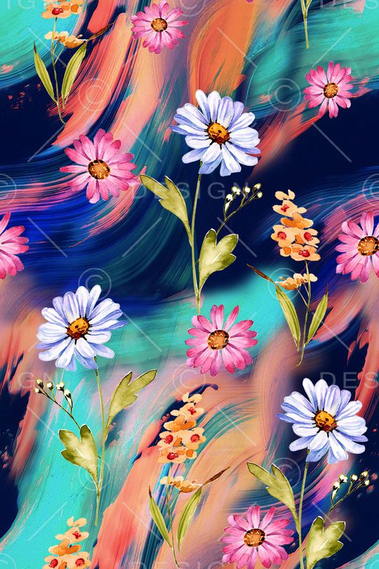 花卉印花华亿平台图片