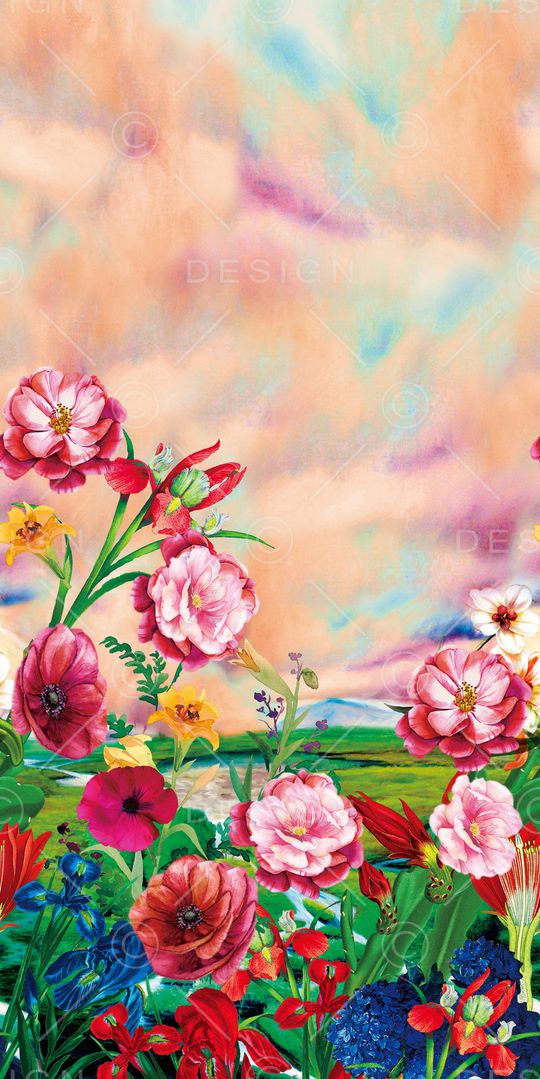 花卉印花华亿平台图片