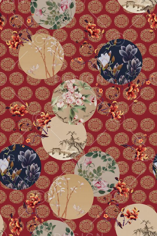 牡丹印花华亿平台图片