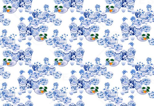 中国风印花华亿平台图片