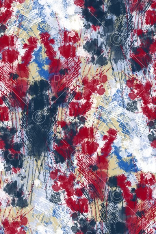 抽象花卉印花华亿平台图片