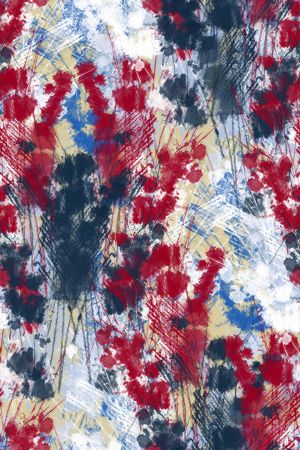 抽象花卉印花华亿平台图片