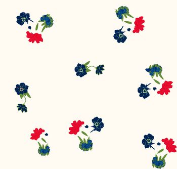 清爽底花卉印花华亿平台图片