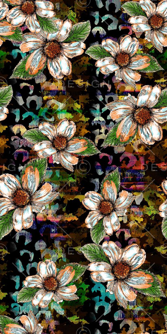 花卉印花华亿平台图片