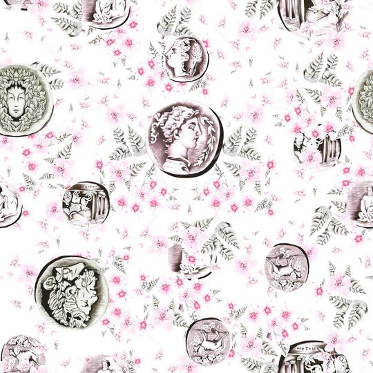 春夏华亿平台印花华亿平台图片