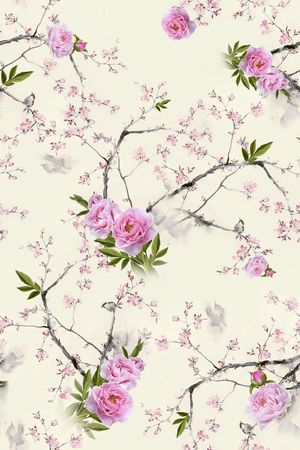 牡丹印花华亿平台图片