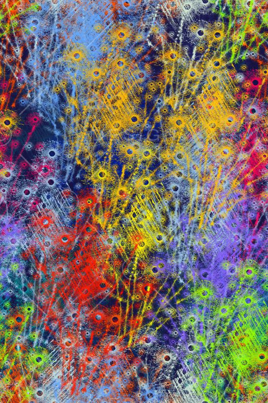 抽象花卉印花华亿平台图片