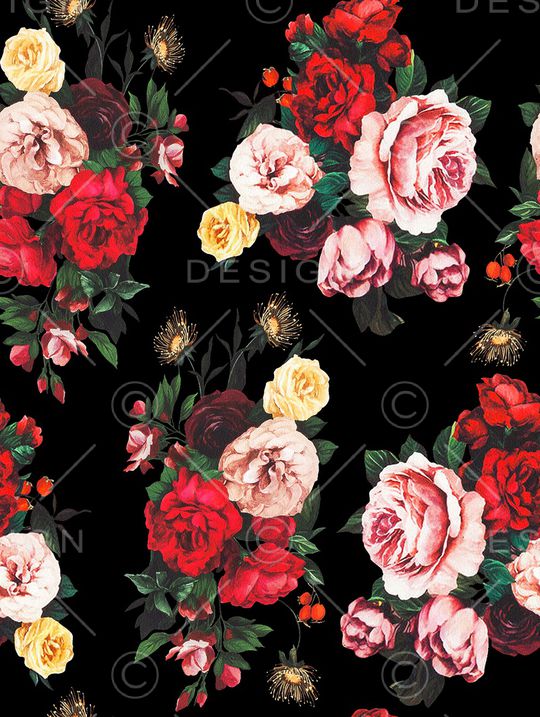 花卉印花华亿平台图片