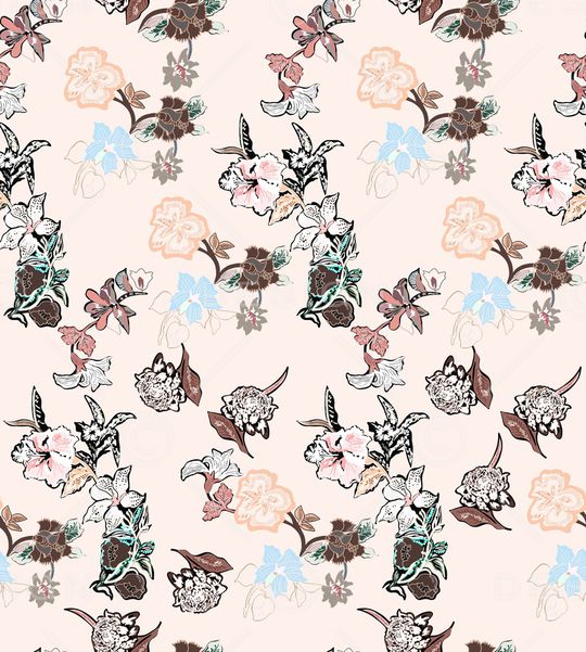 花卉印花华亿平台图片