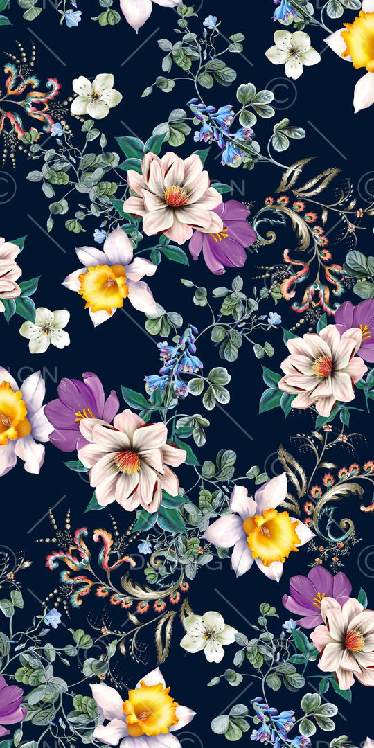 花卉印花华亿平台图片