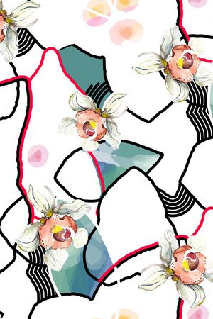 花卉印花华亿平台图片