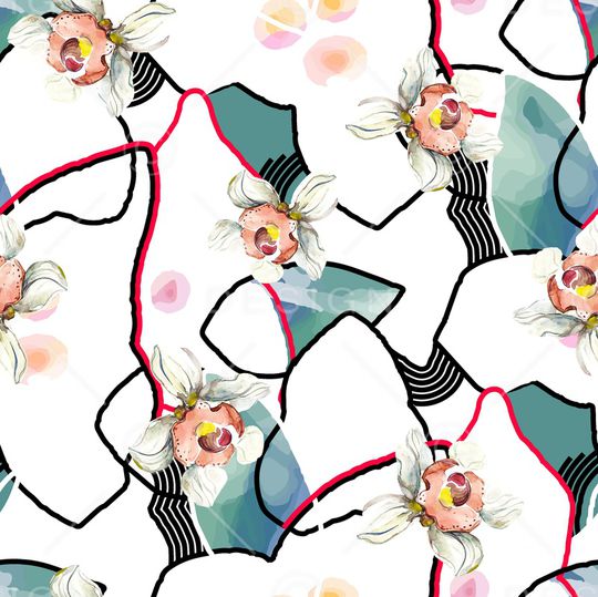 花卉印花华亿平台图片