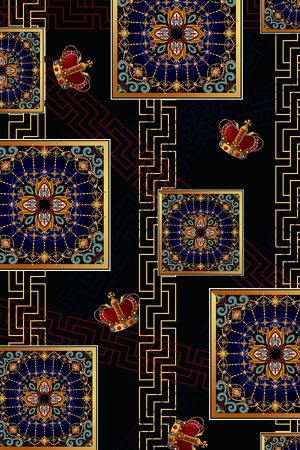 古典花纹印花华亿平台图片