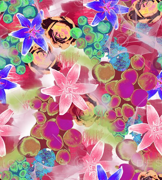 花卉印花华亿平台图片