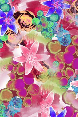 花卉印花华亿平台图片