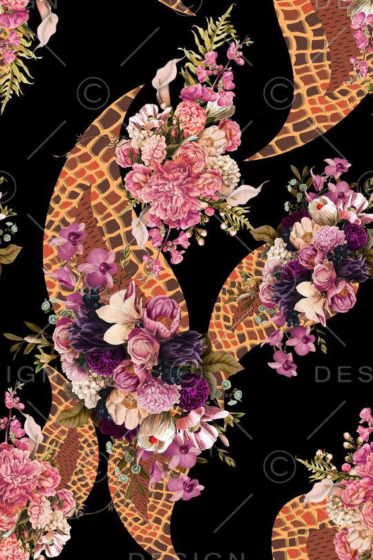 花卉印花华亿平台图片