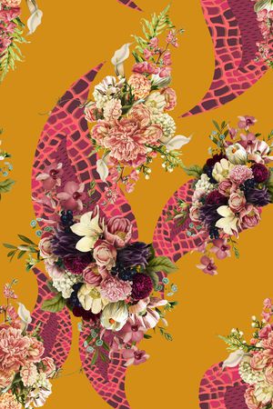 花卉印花华亿平台图片