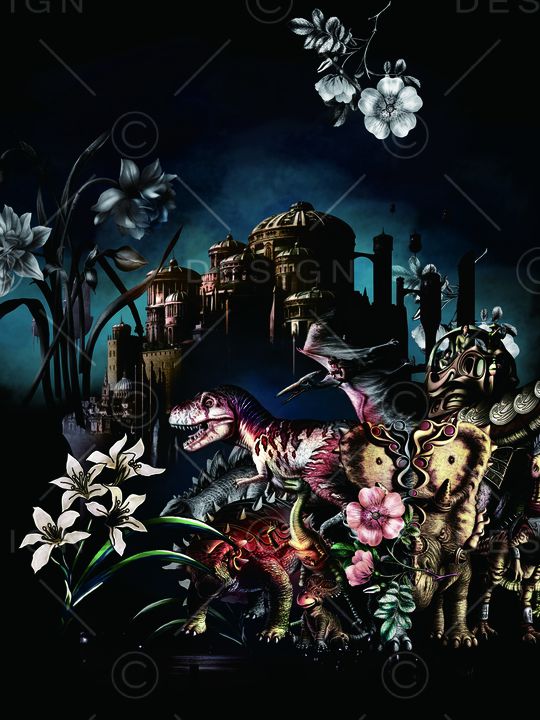 花卉印花华亿平台图片