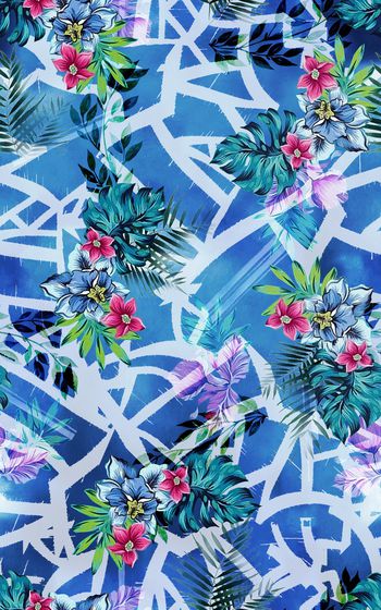 花卉印花华亿平台图片