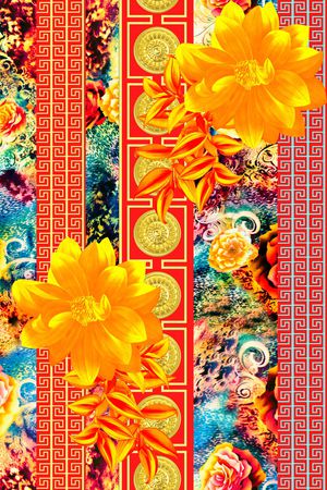 花卉印花华亿平台图片