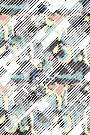 线条画印花华亿平台图片