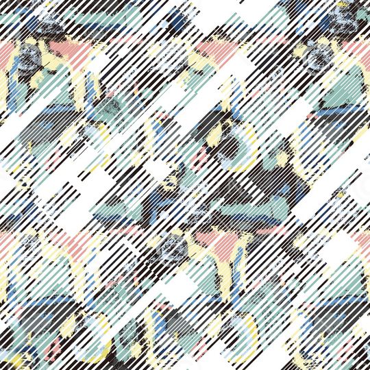 线条画印花华亿平台图片