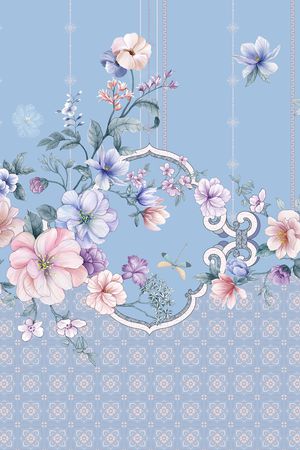 民族花卉印花华亿平台图片