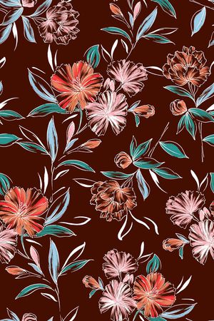 花卉印花华亿平台图片