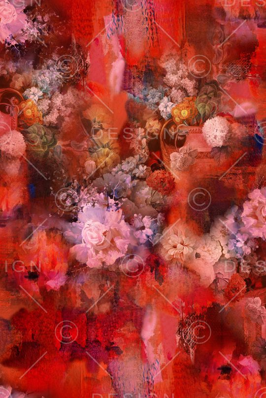 花卉印花华亿平台图片