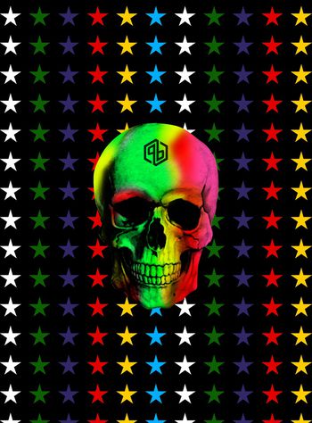 彩色五角星印花华亿平台图片