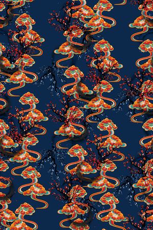 复古印花华亿平台图片