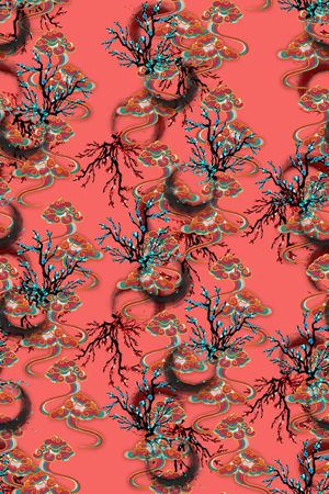 复古印花华亿平台图片