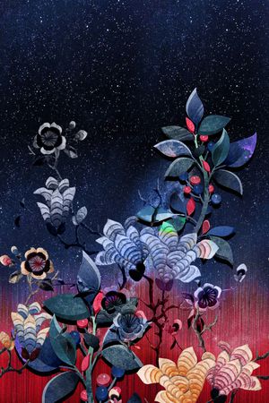 中国风定位花印花华亿平台图片