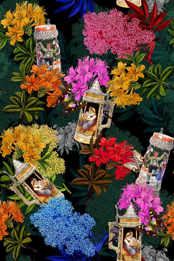 绿植树叶印花华亿平台图片