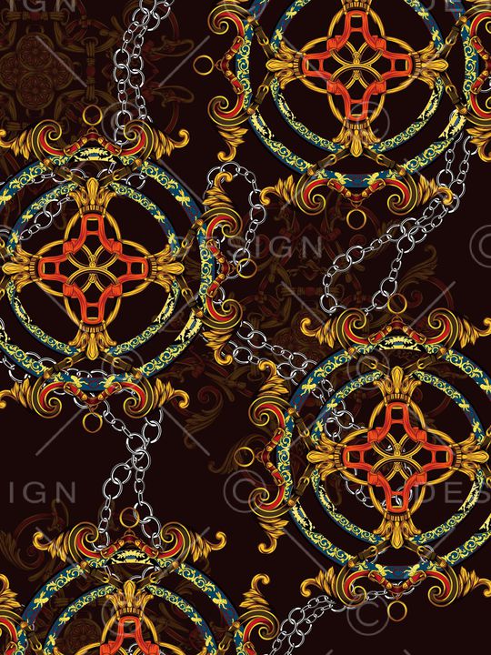 复古印花华亿平台图片