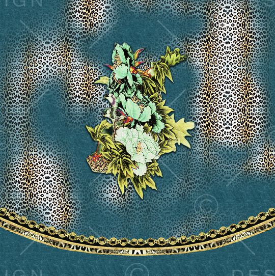 连衣裙印花华亿平台图片