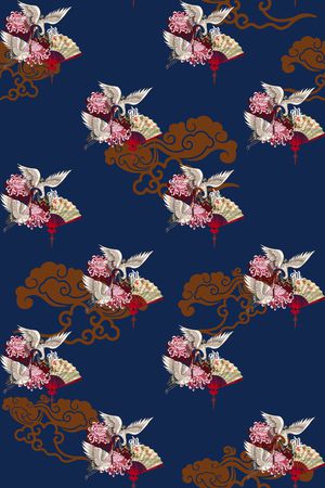 复古印花华亿平台图片