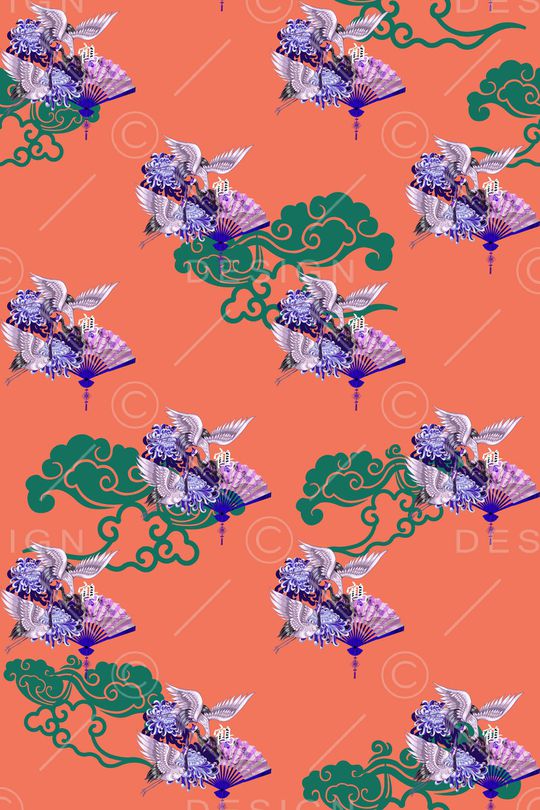 复古印花华亿平台图片