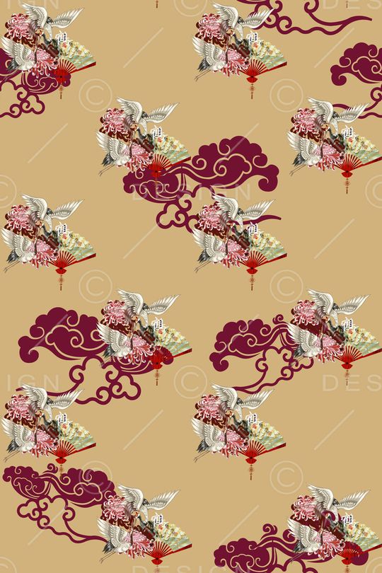 复古印花华亿平台图片