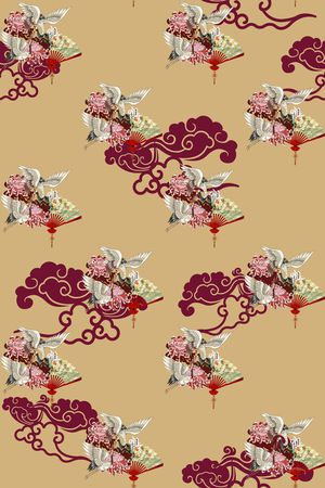 复古印花华亿平台图片