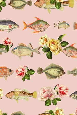 热带鱼印花华亿平台图片