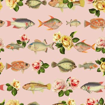 热带鱼印花华亿平台图片