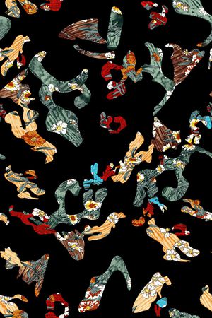 复古印花华亿平台图片