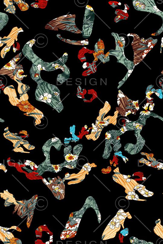 复古印花华亿平台图片