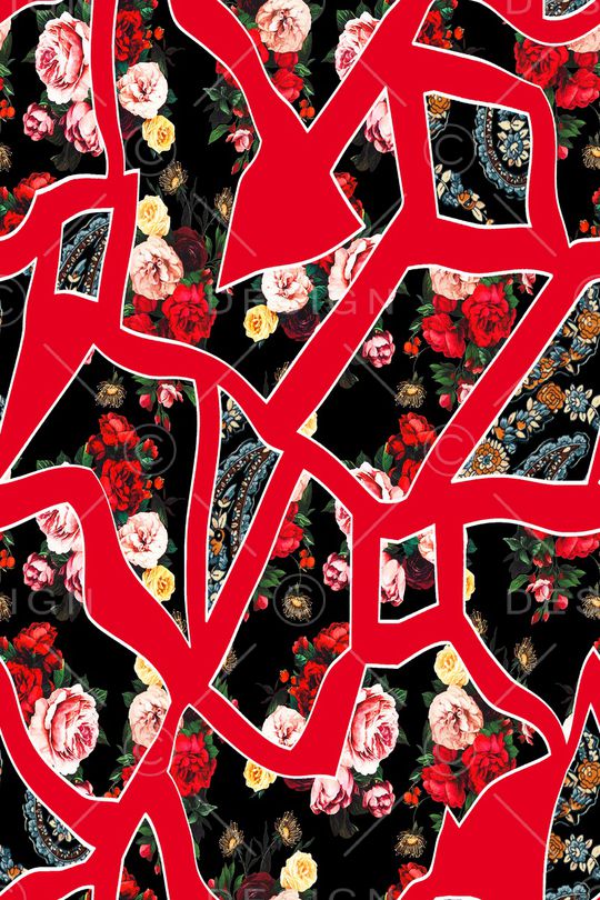 复古印花华亿平台图片