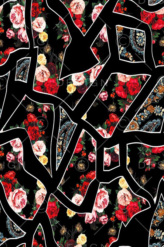 复古印花华亿平台图片